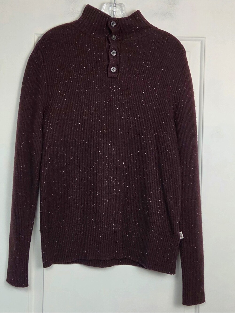 The North Face Mens Maroon Speckled Wool Blend Sweater - Size M - GUC